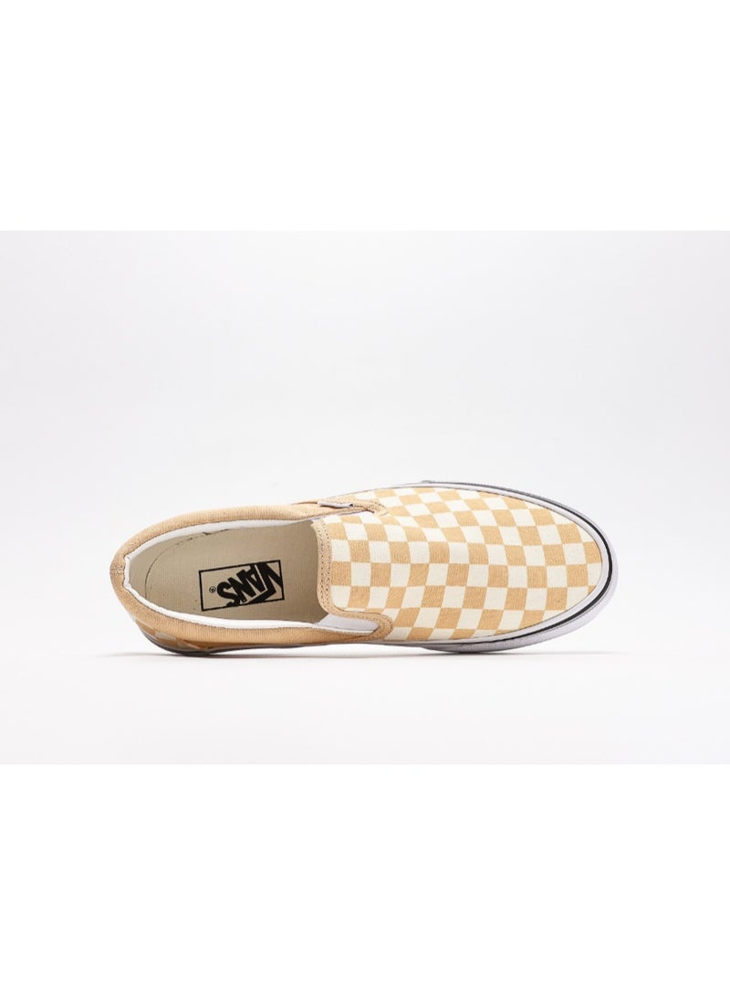 Vans Slip-On Beige Checkerboard Canvas Sneakers - Image 3